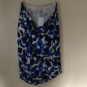 J Crew blue wrap skirt